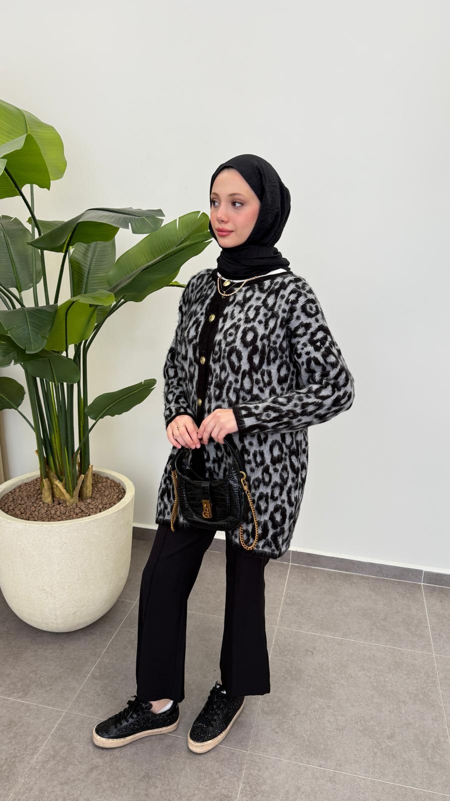 LEOPAR TRİKO HIRKA