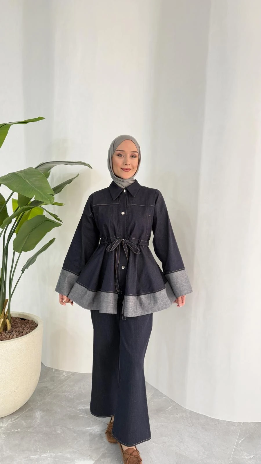 SAMY BELDEN BAĞLAMALI PANTOLON TAKIM (LACİVERT)