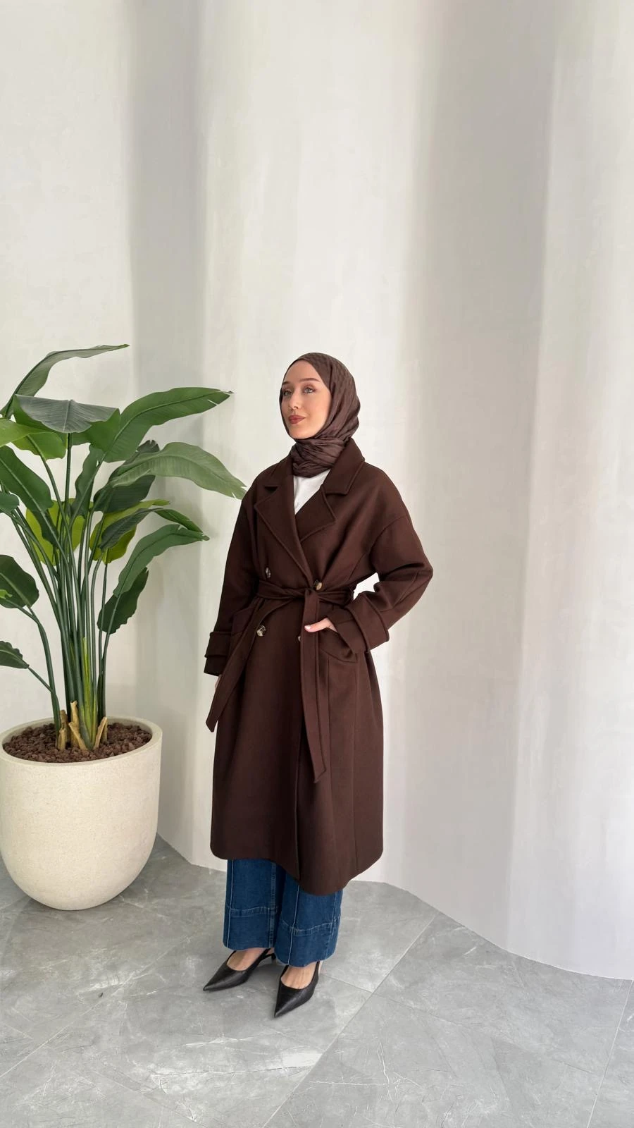 PREMİUM KAŞE KABAN (KAHVERENGİ)