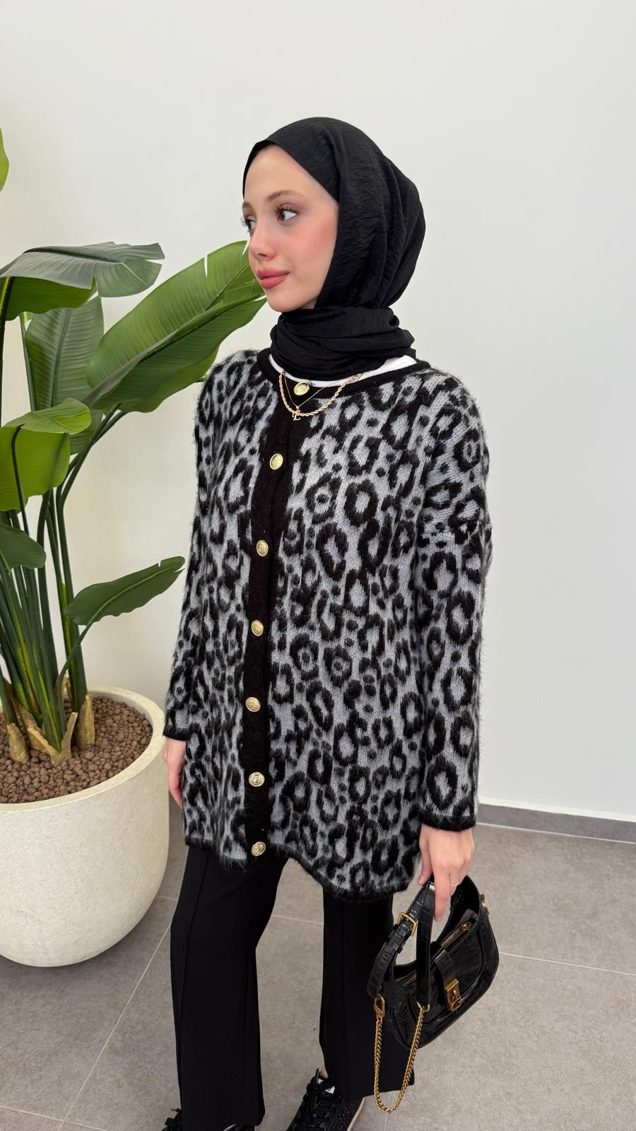 LEOPAR TRİKO HIRKA