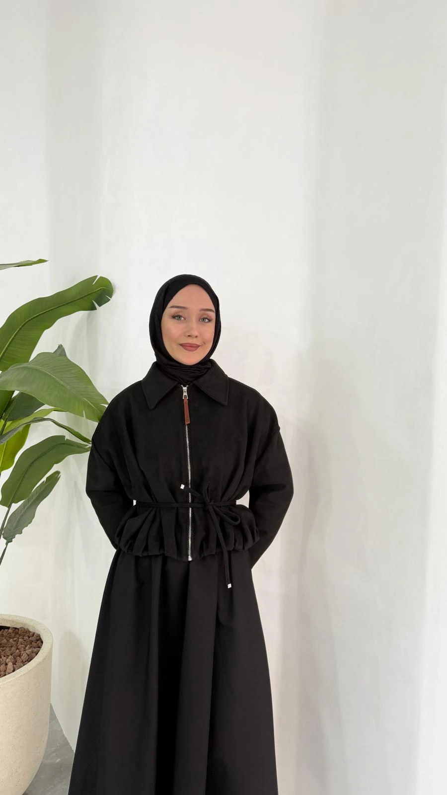 SÜET CEKET (SİYAH)