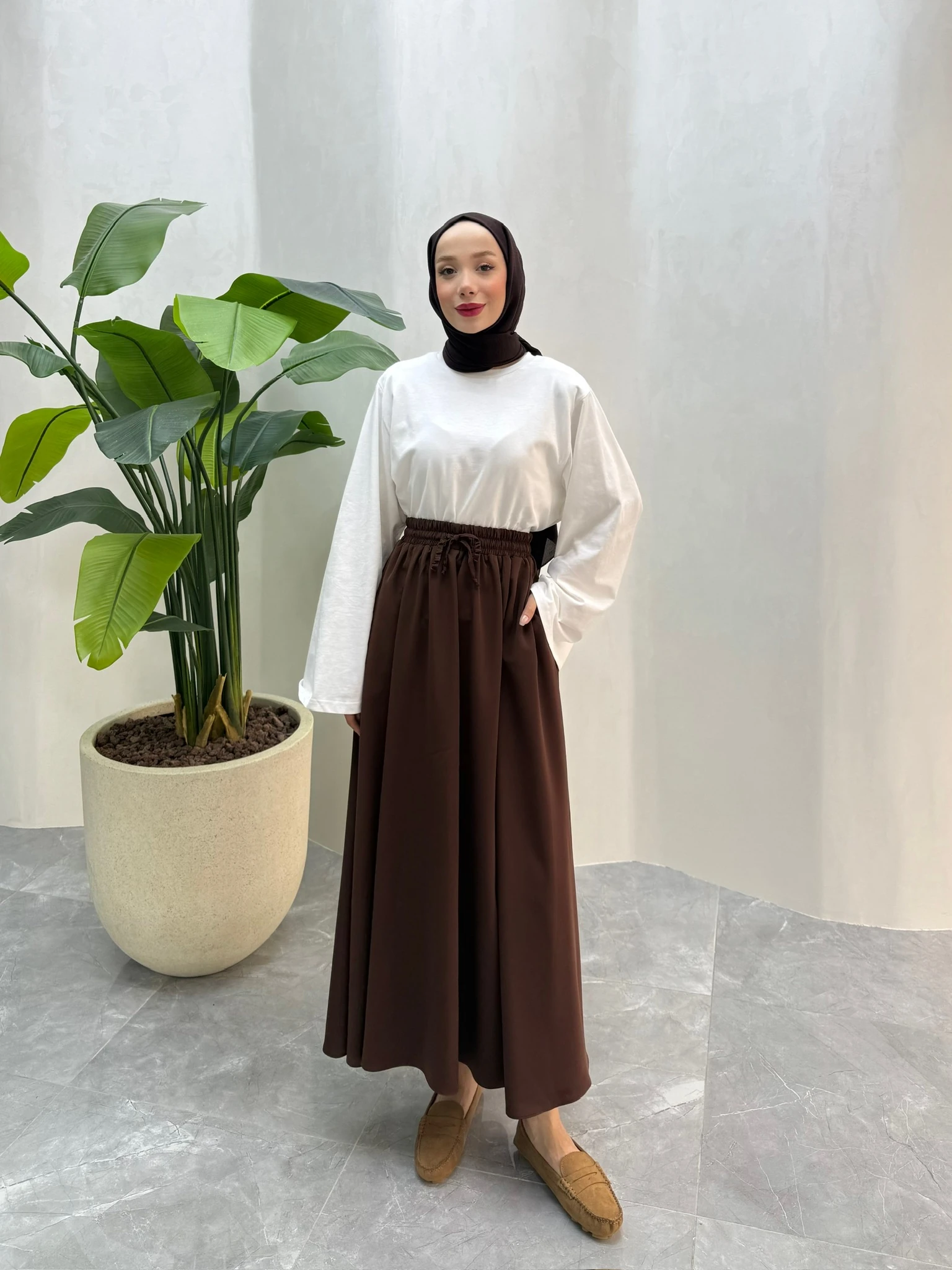 KLOŞ ETEK (KAHVERENGİ)