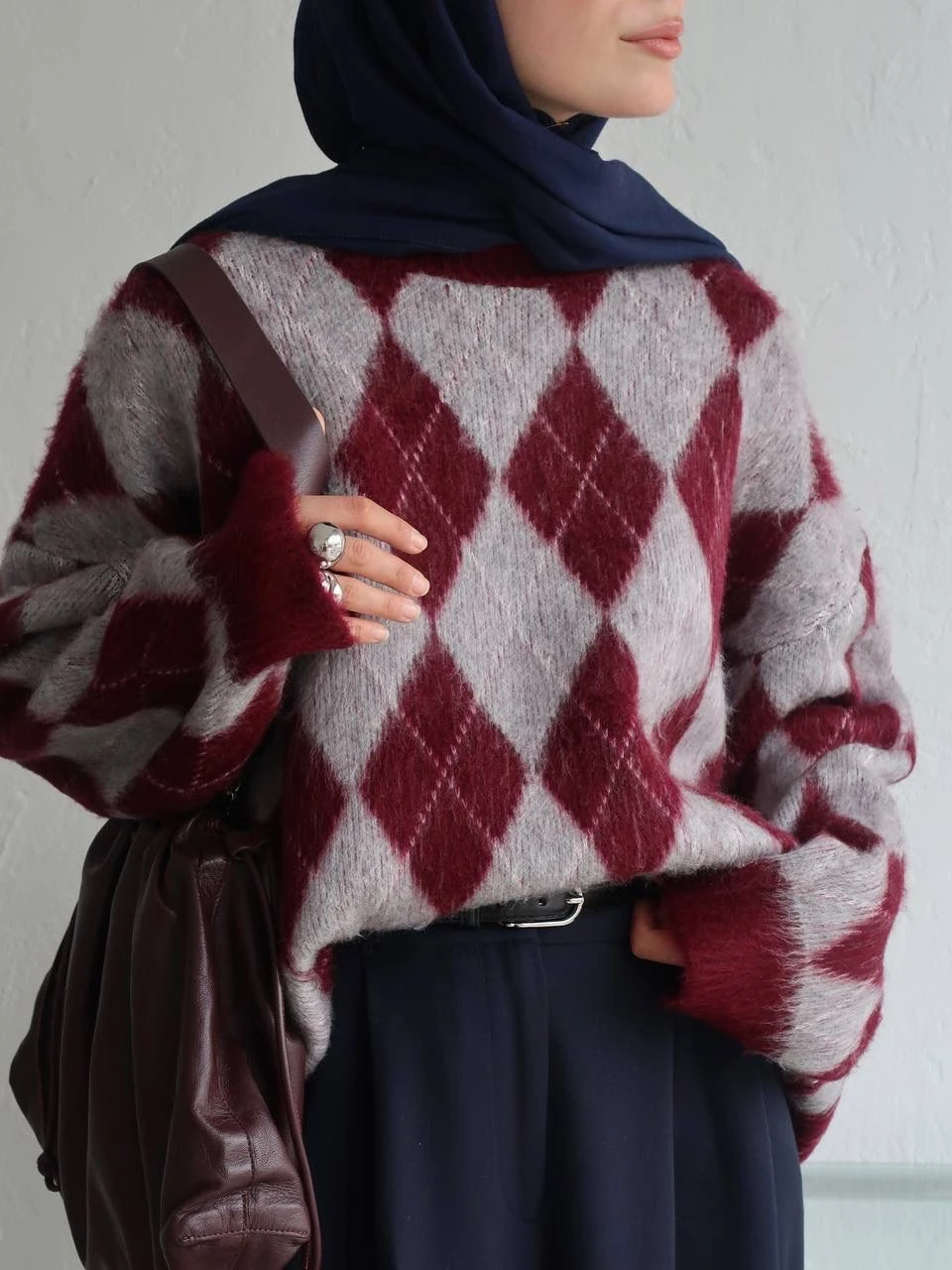 WOODSON TRİKO KAZAK (BORDO)