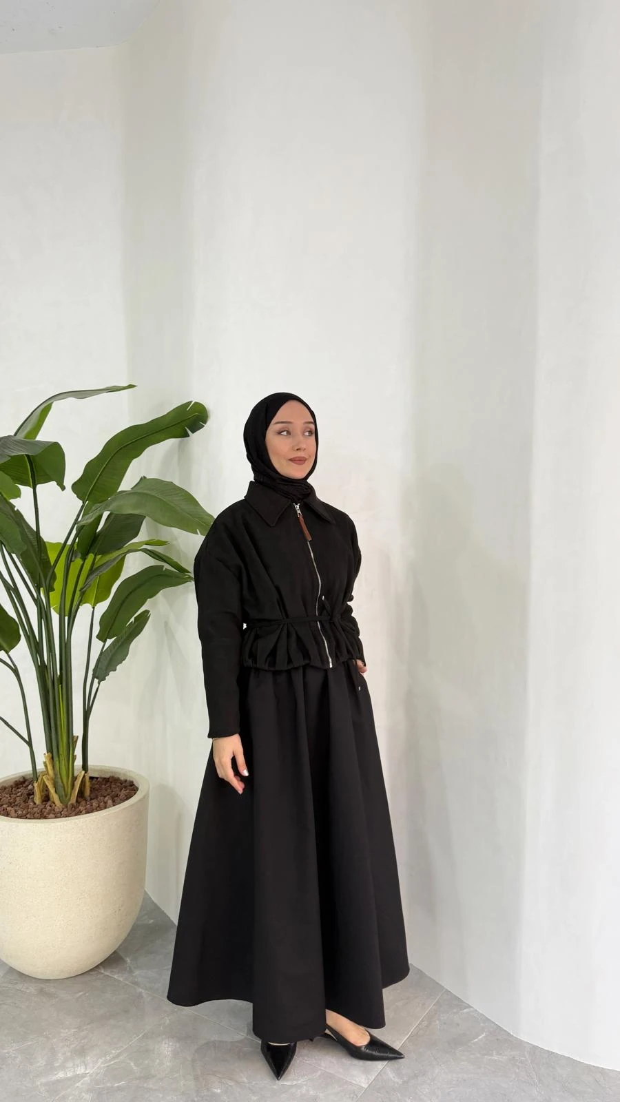 SÜET CEKET (SİYAH)