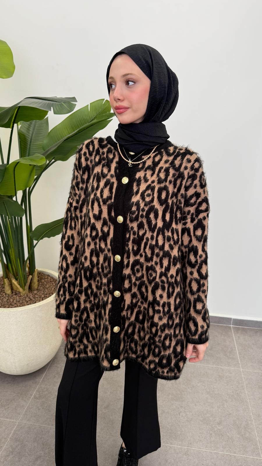 LEOPAR TRİKO HIRKA