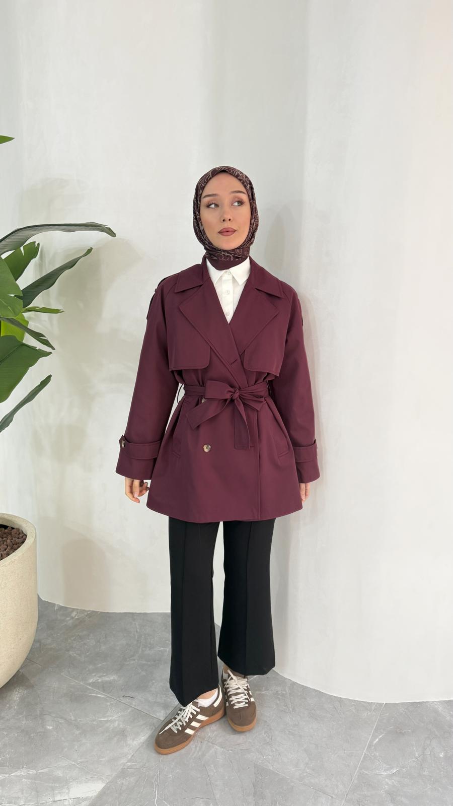 KISA COOL TRENÇKOT (BORDO)