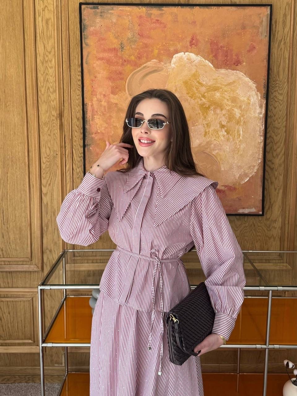 GRACE ÇİZGİLİ TAŞLI TAKIM