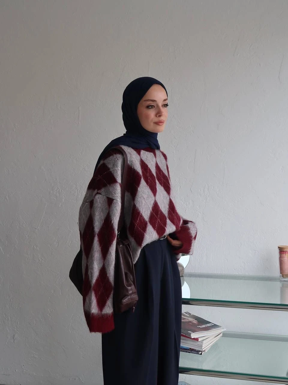 WOODSON TRİKO KAZAK (BORDO)