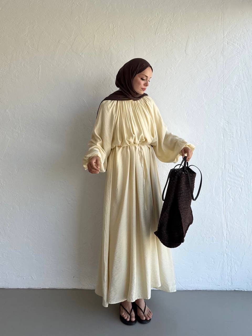 FİORE ELBİSE (BUTTER YELLOW)