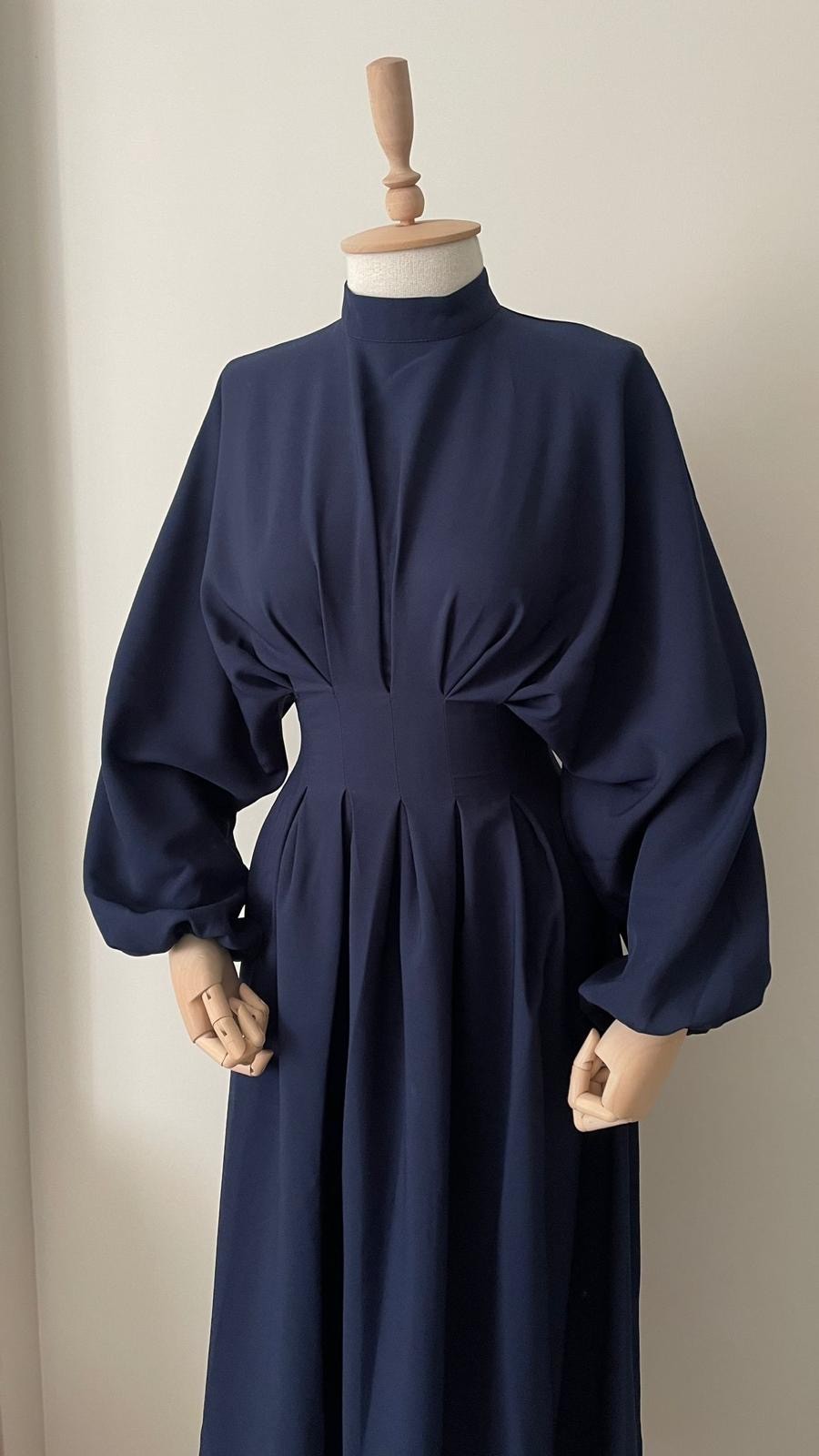 DİANA ELBİSE (KOYU LACİVERT)