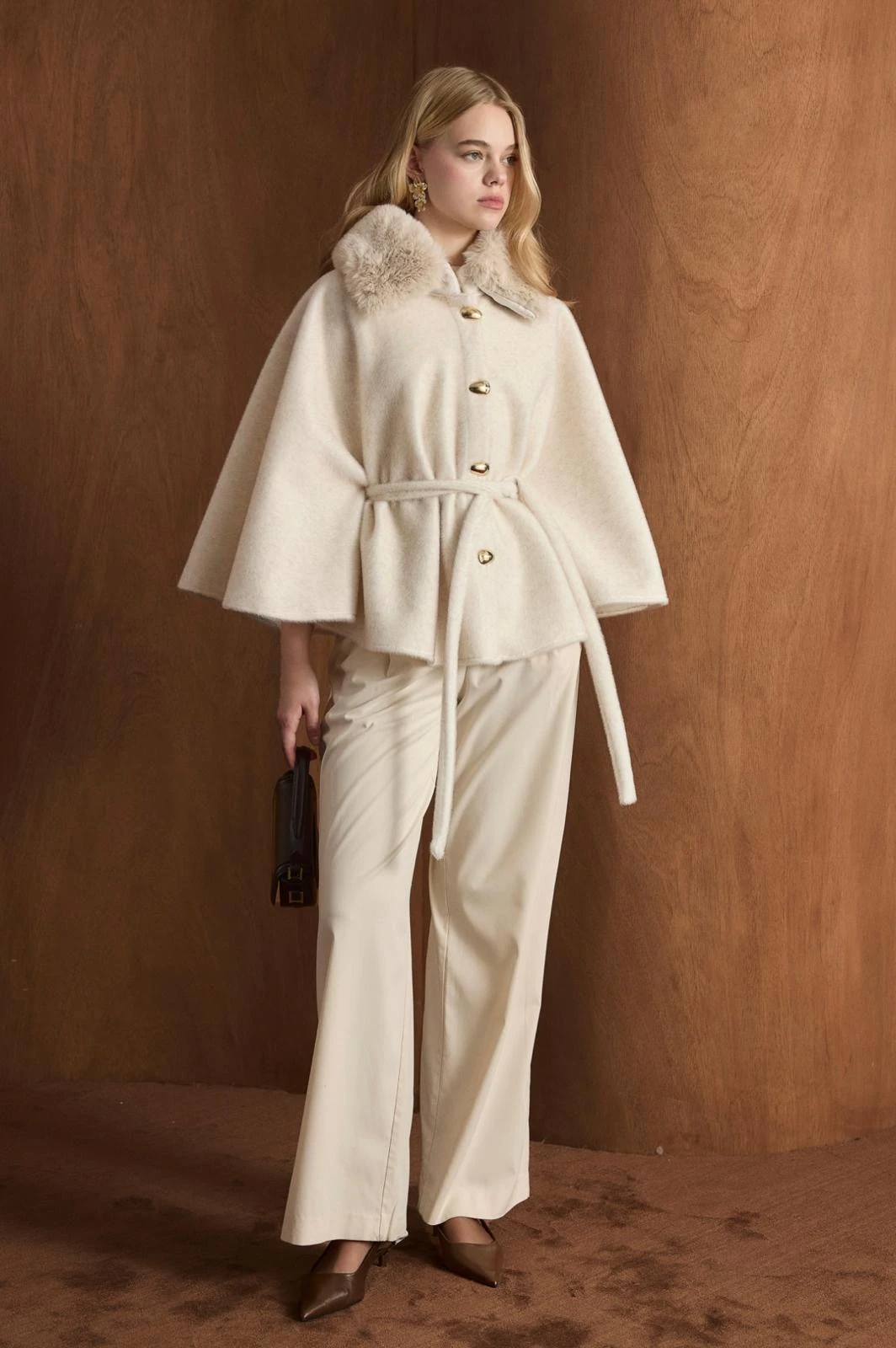 SUZANA YAKA KÜRKLÜ GOLD FOX PANÇO