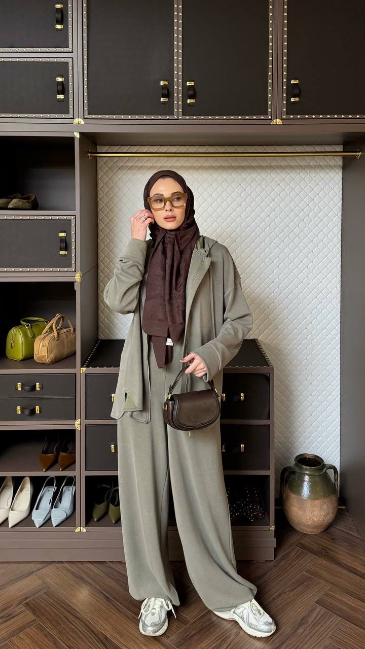 OYSHO KUMAŞ BASİC KAPÜŞONLU TAKIM (ÇAĞLA YEŞİLİ)