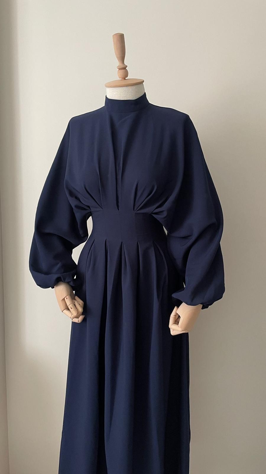 DİANA ELBİSE (KOYU LACİVERT)