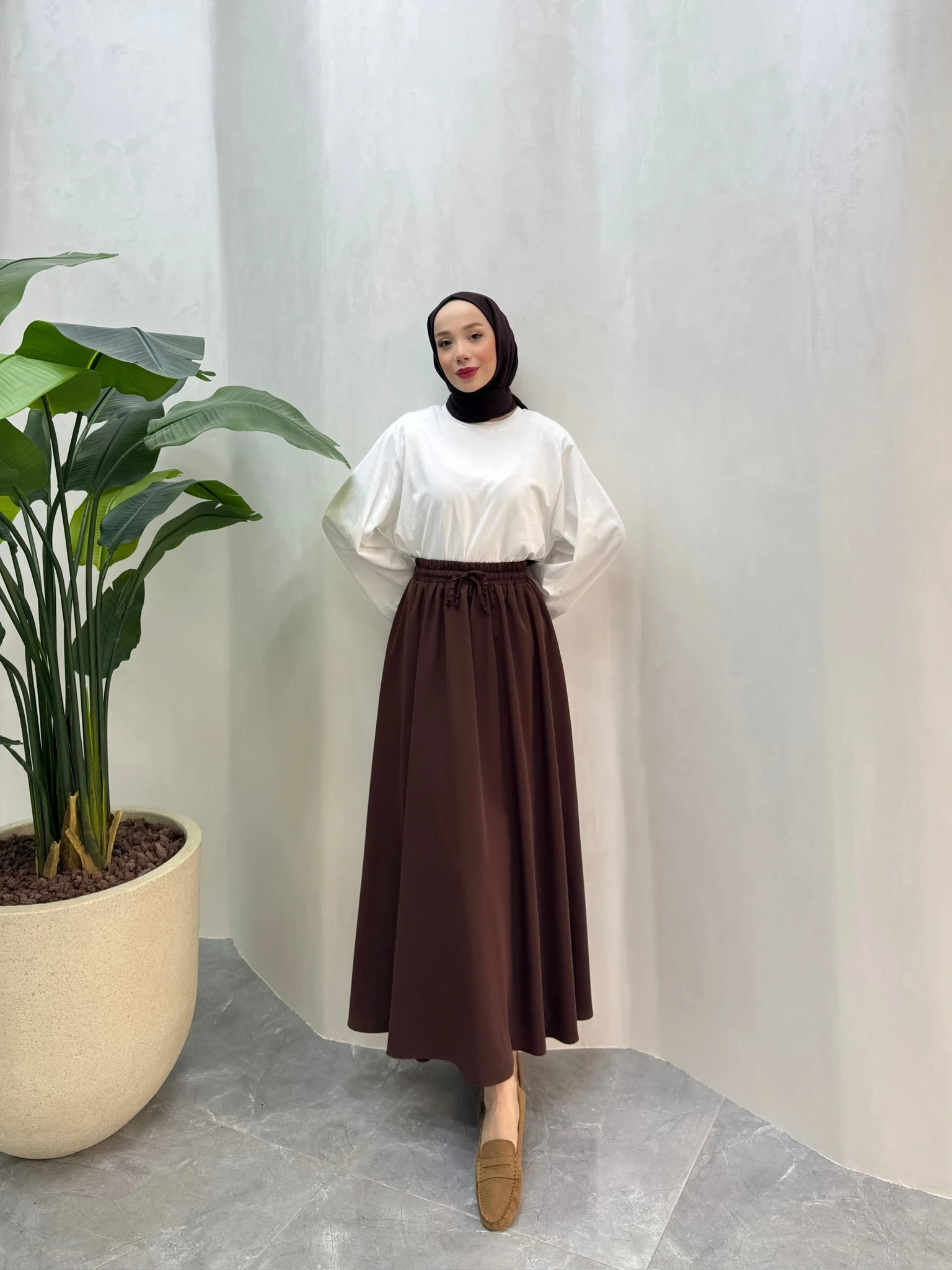 KLOŞ ETEK (KAHVERENGİ)