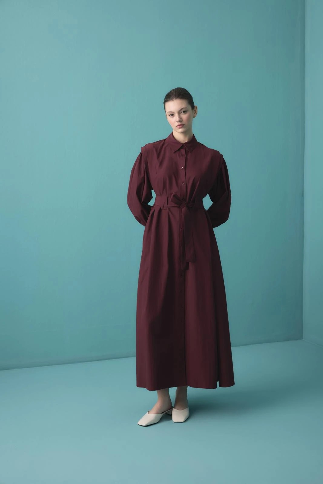 MİLANO ELBİSE (BORDO)