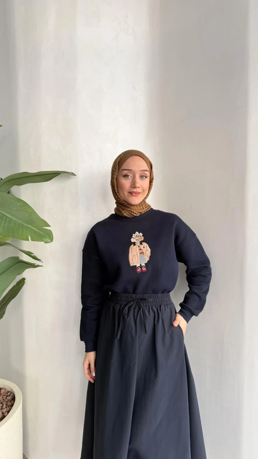 NAKIŞLI SWEAT (LACİVERT)