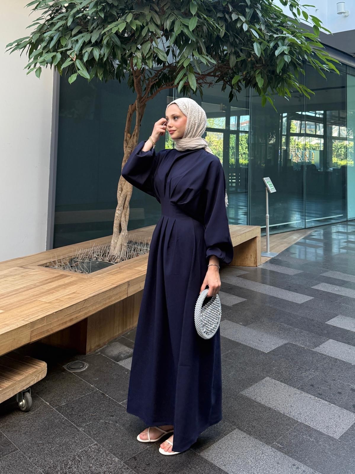 DİANA ELBİSE (KOYU LACİVERT)
