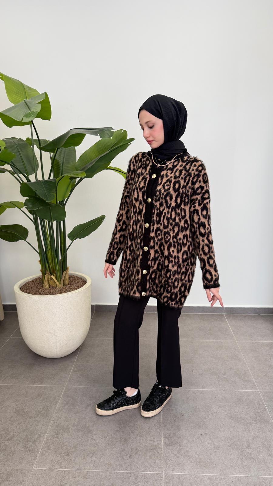 LEOPAR TRİKO HIRKA