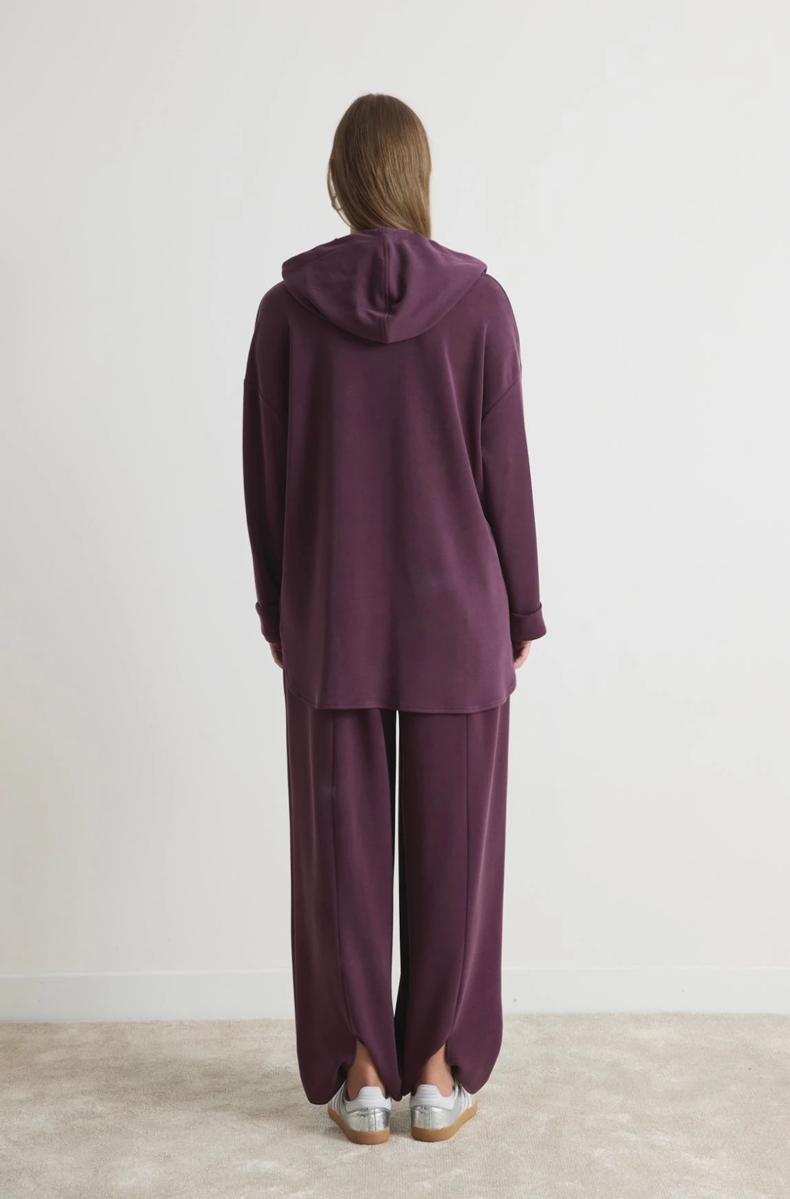 OYSHO KUMAŞ BASİC KAPÜŞONLU TAKIM (BORDO)