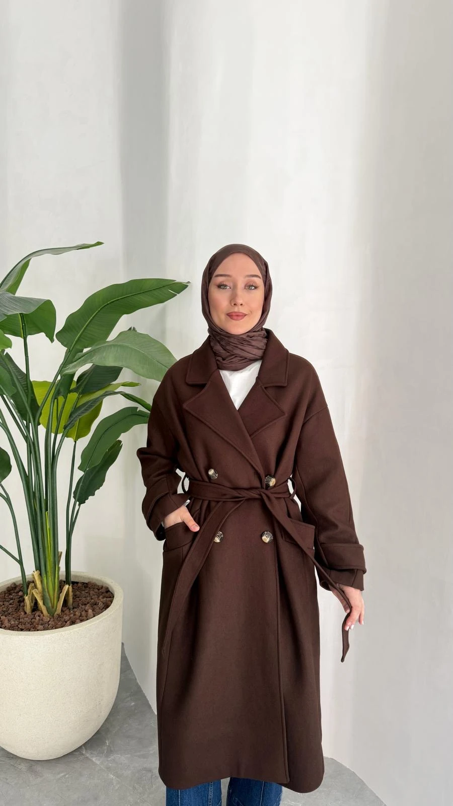 PREMİUM KAŞE KABAN (KAHVERENGİ)