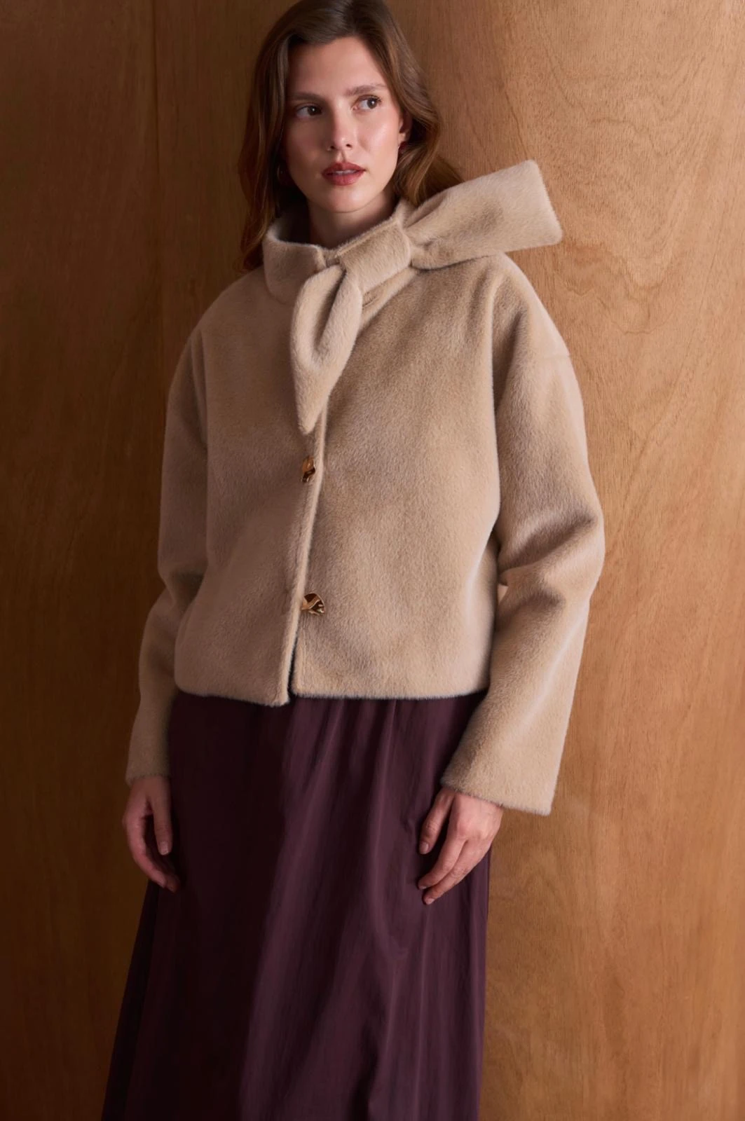 NOİRELLE FİYONKLU KISA KAŞE CEKET