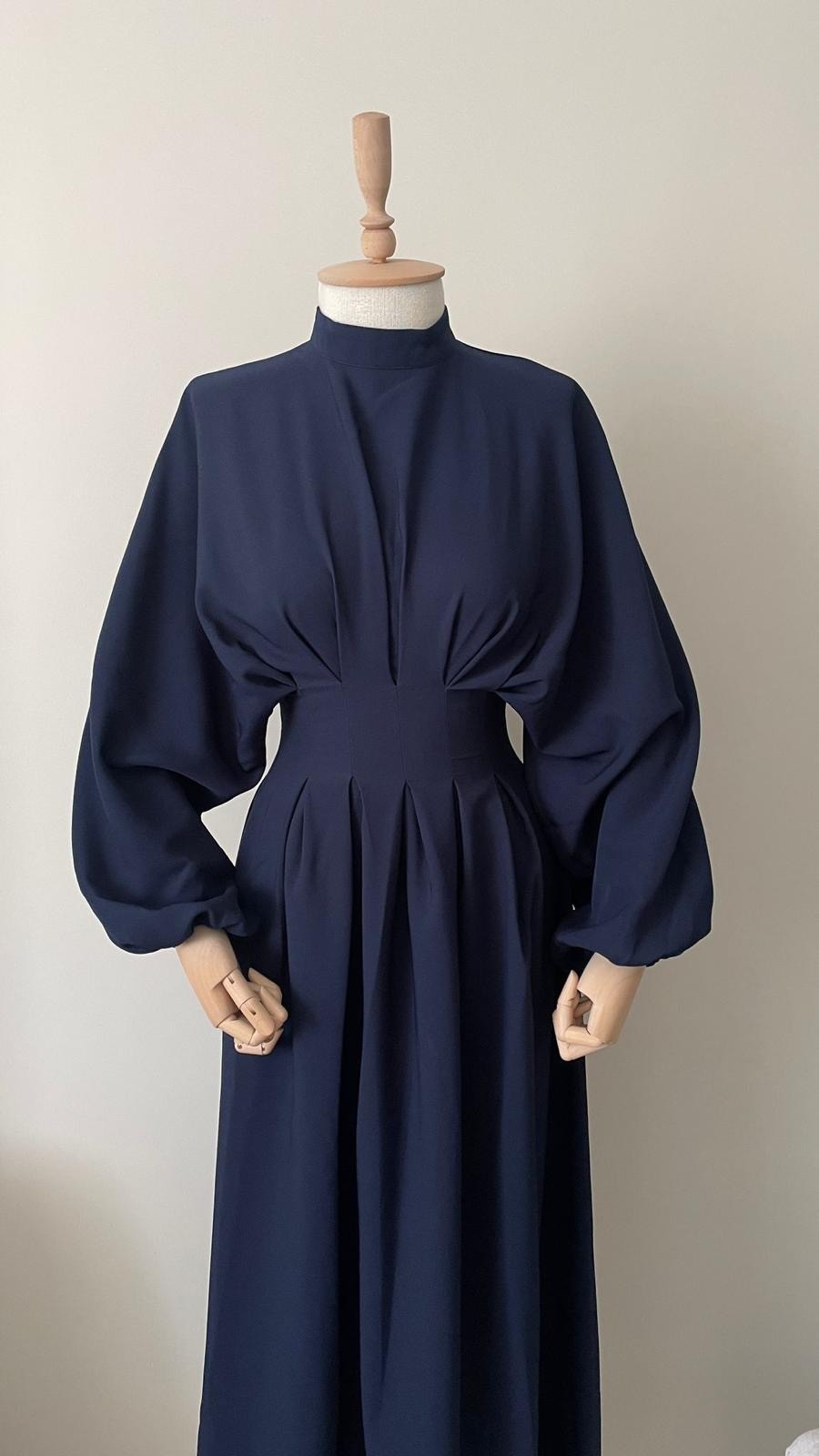 DİANA ELBİSE (KOYU LACİVERT)