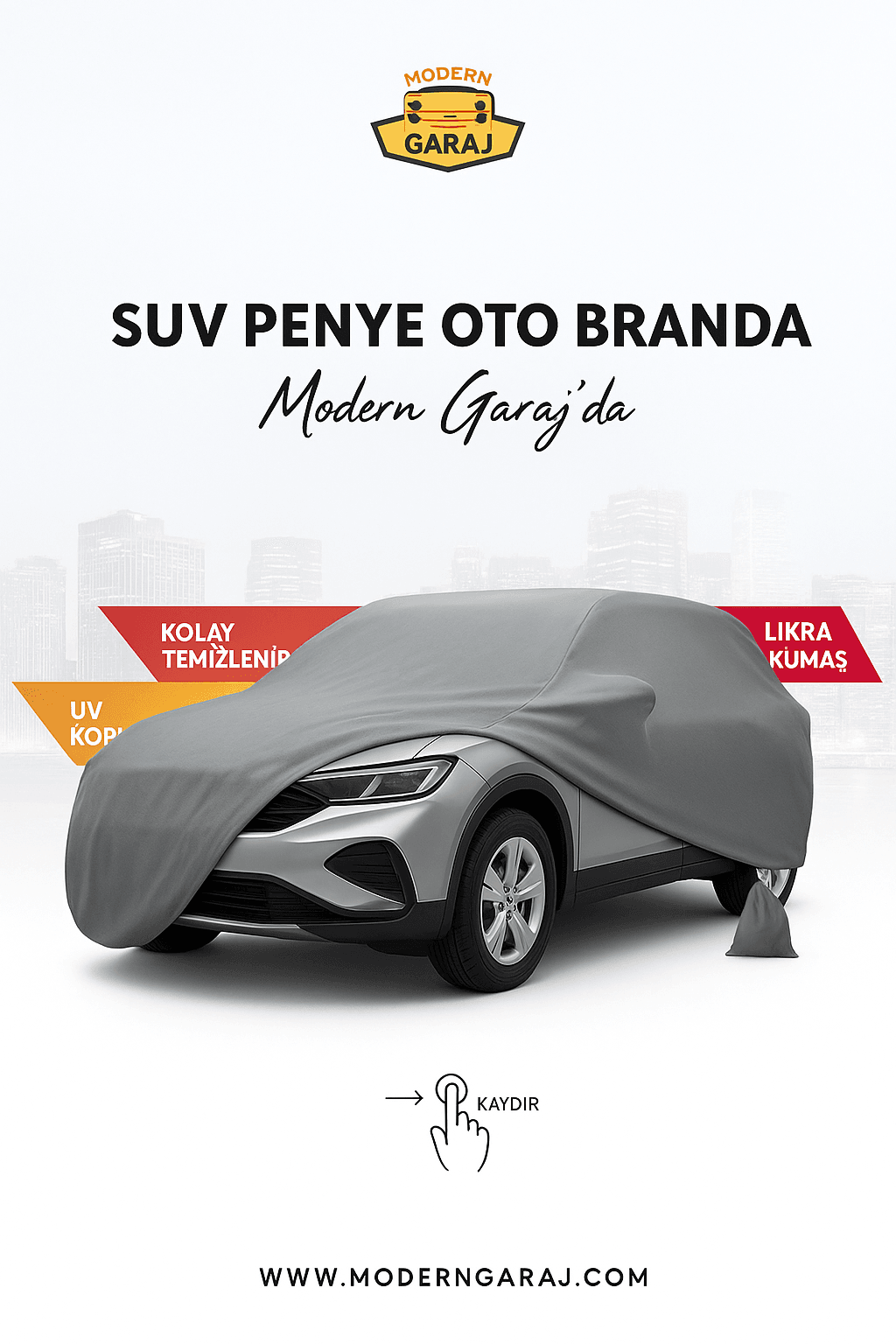 Penye Suv Otomobil Branda - Gri