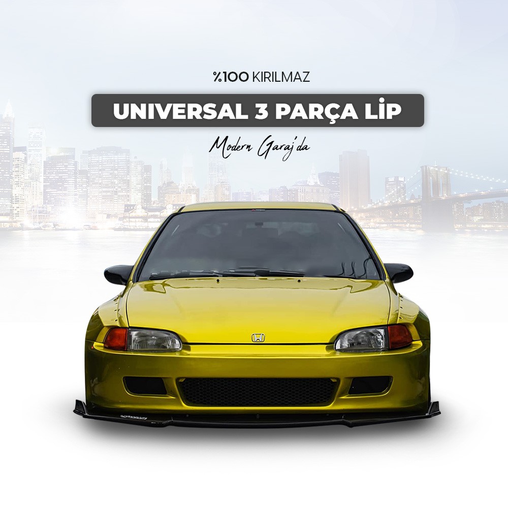 Universal 3 Parça Kanatlı Lip
