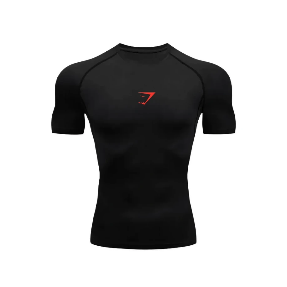 Gymshark Red logo Compression T-shirt