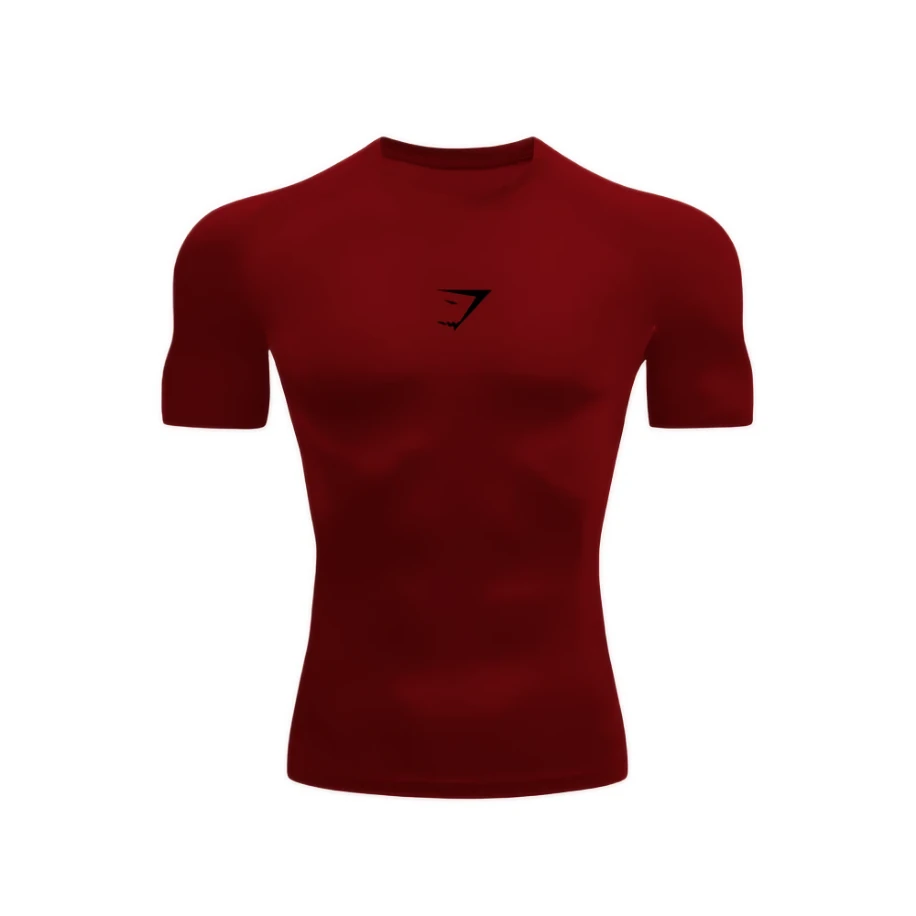 Gymshark Siyah Bordo Compression