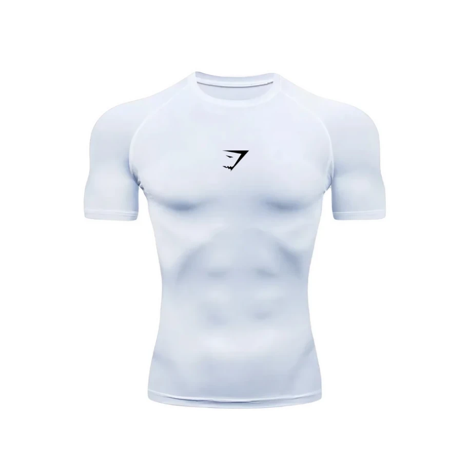 Gymshark Beyaz / Siyah Compression T-shirt