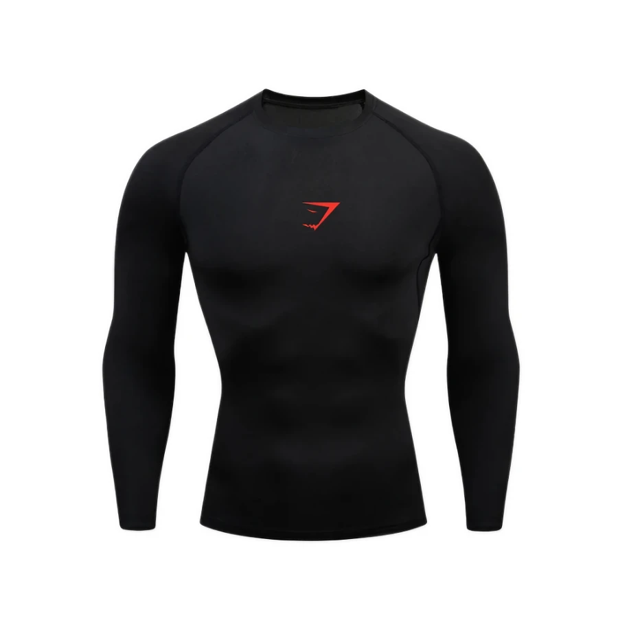 Gymshark Red logo Uzun Kollu Compression