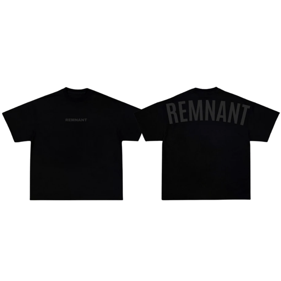 Remnant Siyah Oversize T-shirt