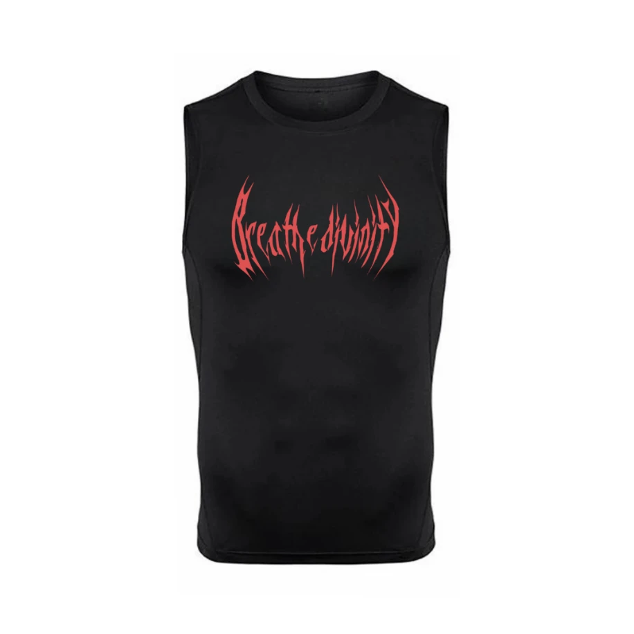 Breathedivinity Sıfır kol Kırmızı Compression T-shirt