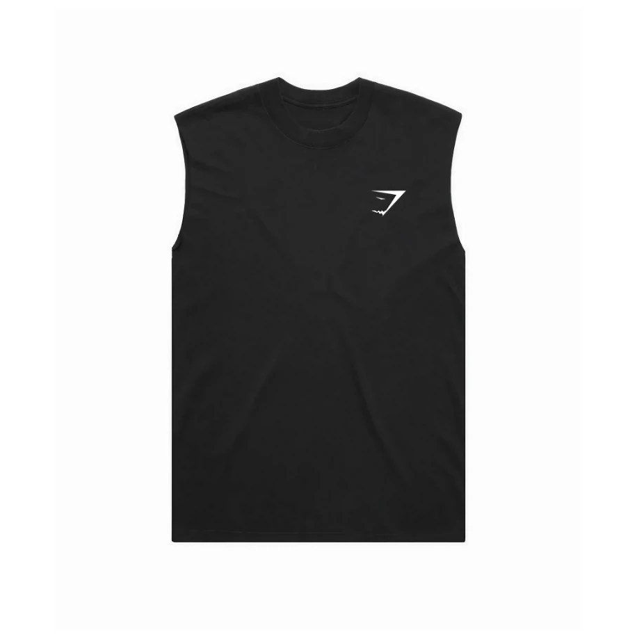 Gymshark Siyah / Beyaz Sıfır Kol Atlet