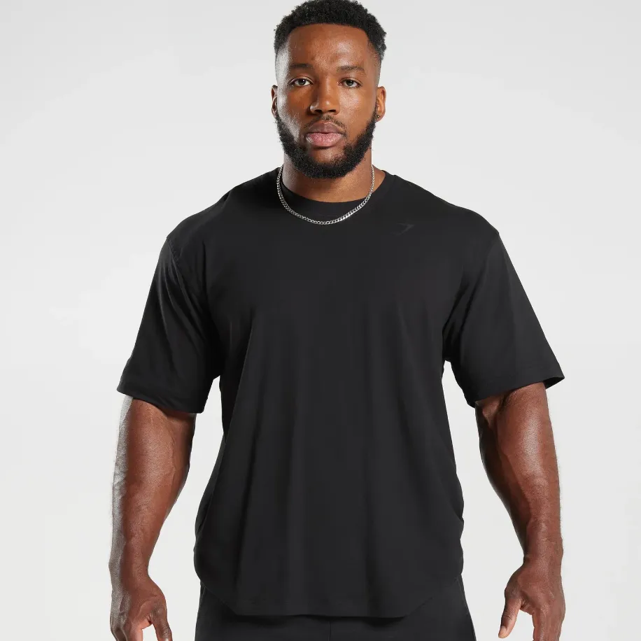 Gymshark Power Siyah Oversize T-Shirt