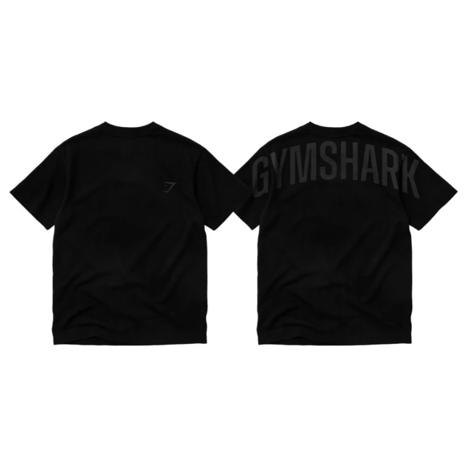 Gymshark Power Siyah Oversize T-Shirt