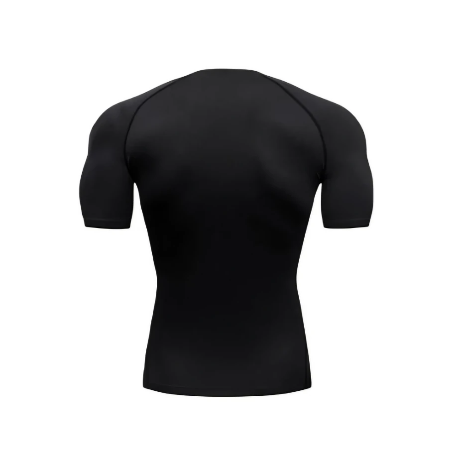Gymshark Siyah / Beyaz Sağda logo Compression T-shirt