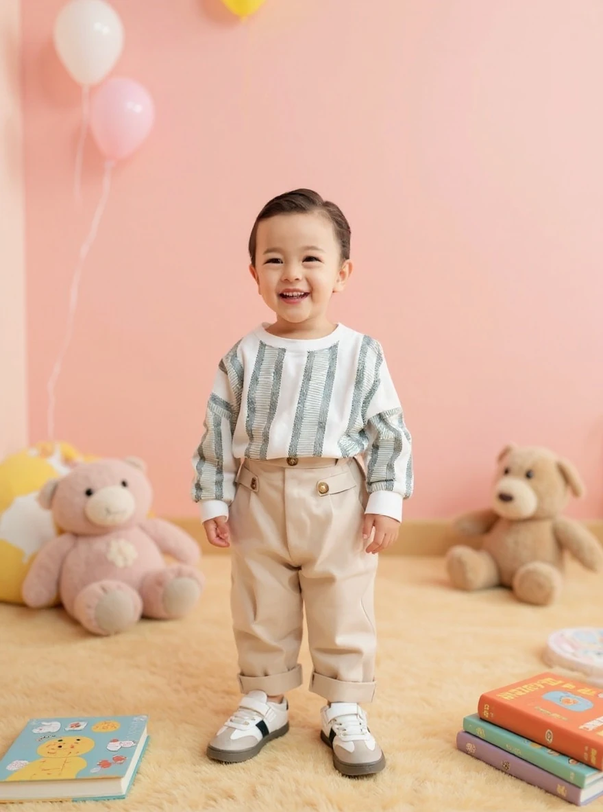 Favorimkids Çocuk Takım Çizgili Pamuklu 1-4