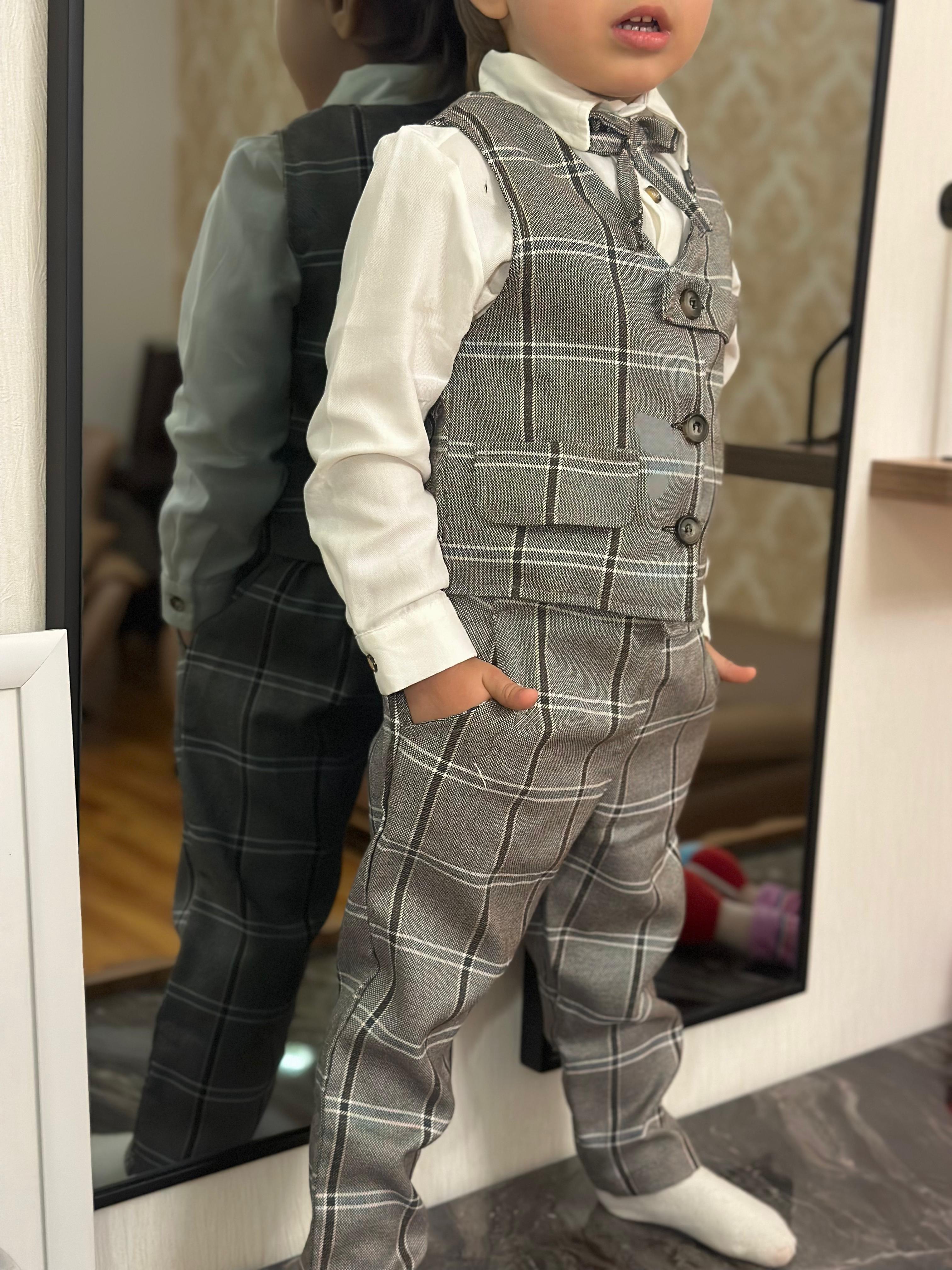 Favorimkids Bebek Çocuk  Yeni yelekli Takım Çizgili Pamuklu 1-6