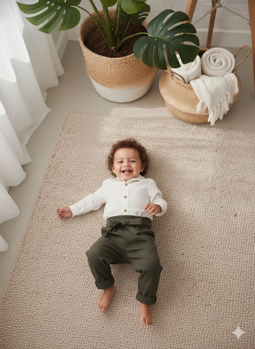 Favorimkids Yeşil Pantalon Beyaz Gömlek Bebek Çocuk ALT ÜST Takım -2-