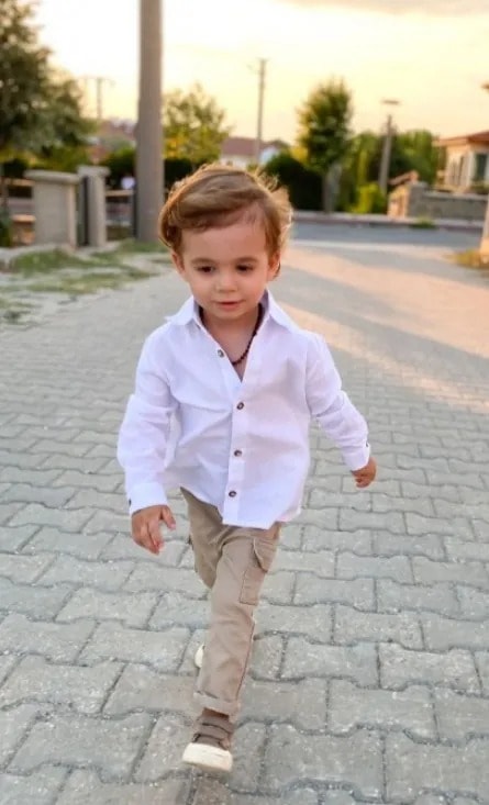 Favorimkids Beyaz Pamuklu Erkek Bebek Gömlek 1-6 Yaş 