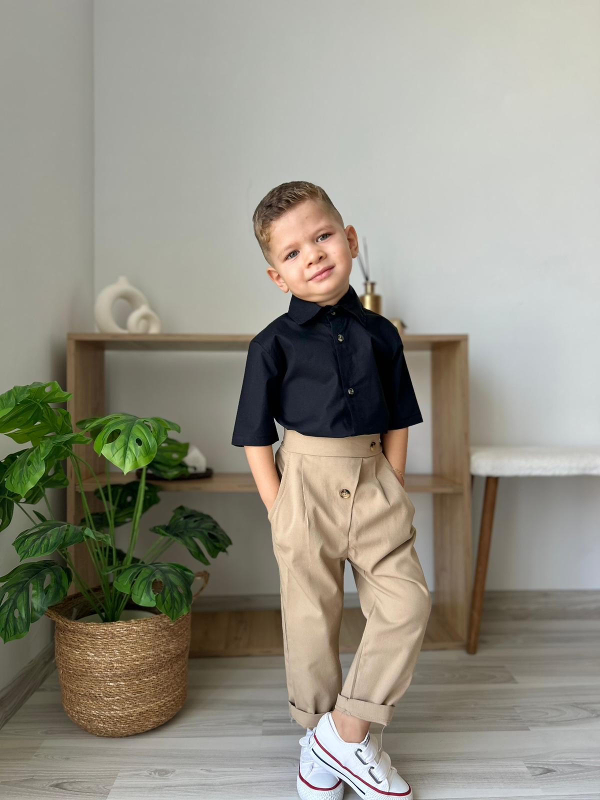 Favorimkids Bebek Çocuk  kısa kol 1- Pantalon 1- Gömlek Takım 1-5 yaş 