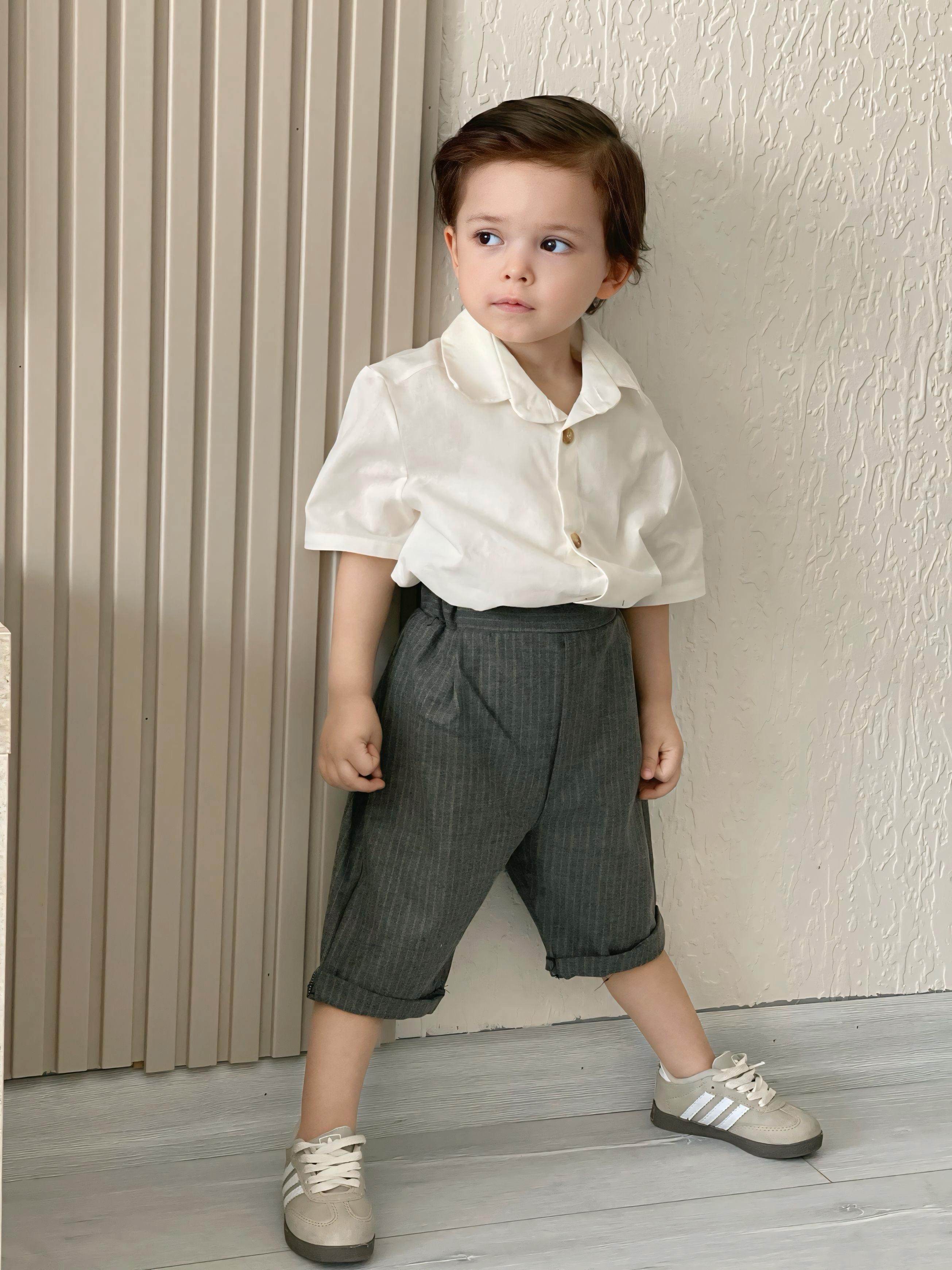 Favorimkids kısa Çizgili Pamuklu Takım Pamuklu Pantalon Alt Üst Takım – Şık ve Tarz ❤️