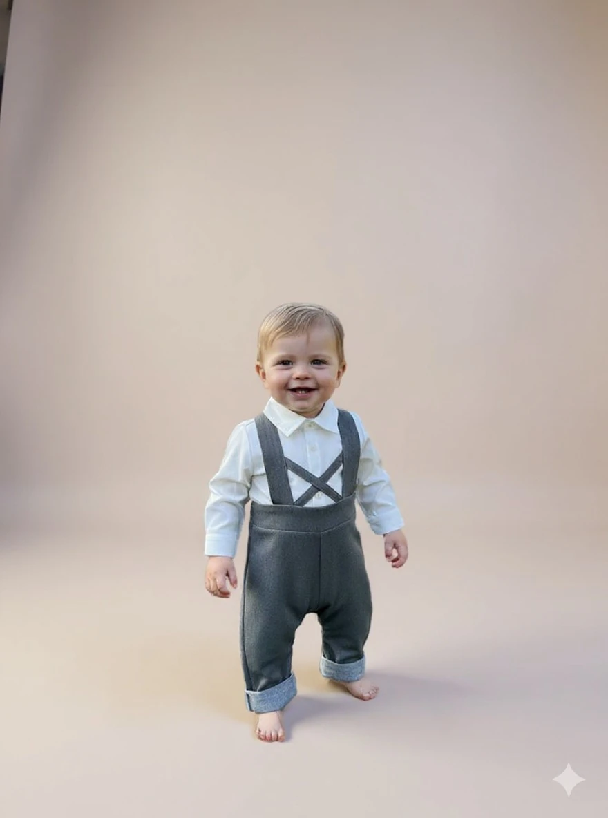 Favorimkids Pamuklu Salopet Takım 2 li set 