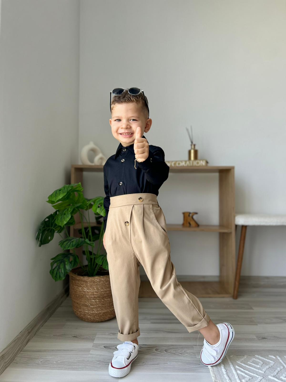 Favorimkids Bebek Çocuk 1- Pantalon 1- Gömlek Takım 1-5 yaş 