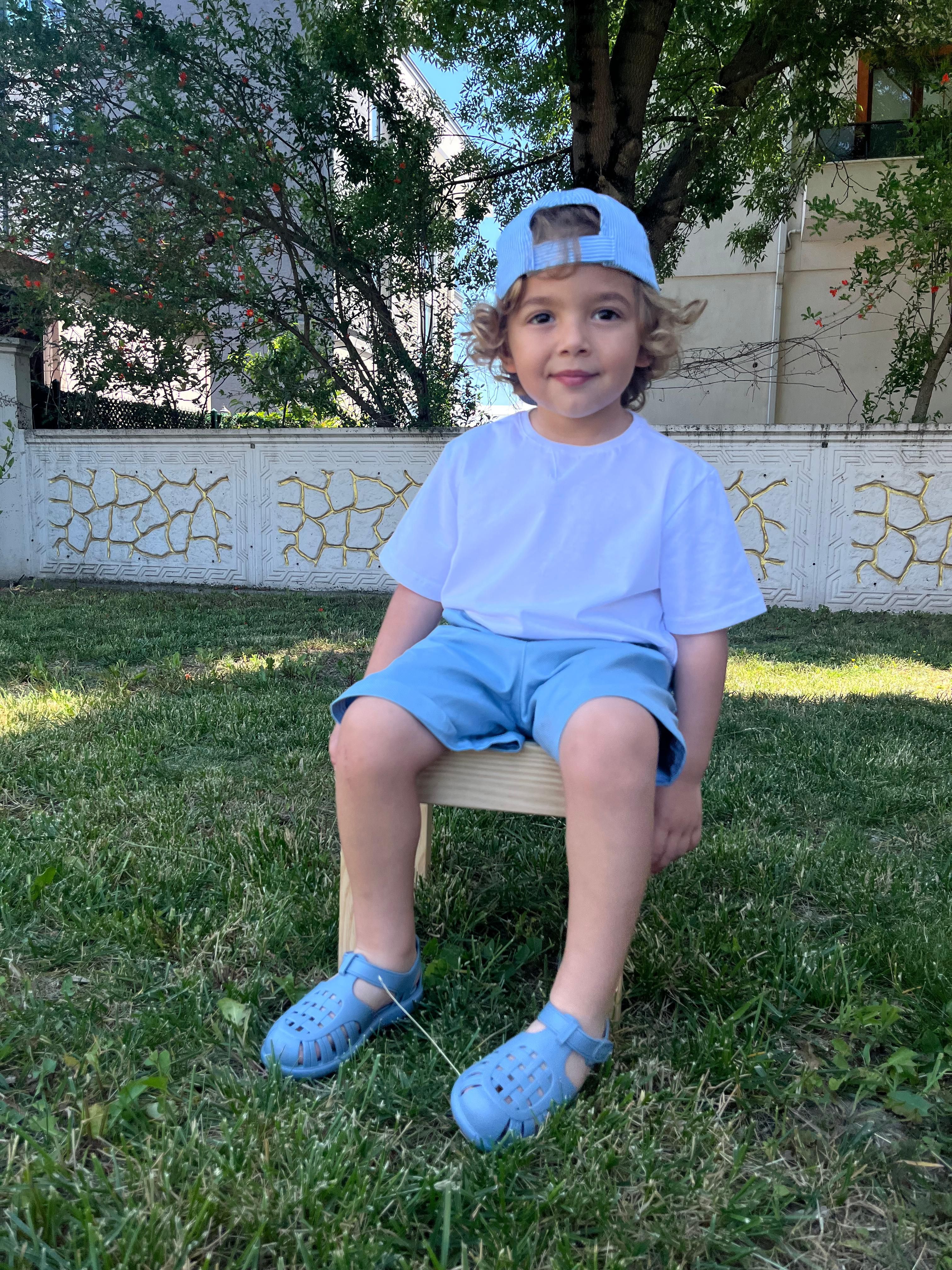 Favorimkids Bebe mavisi Takım şortlu 2 li set 