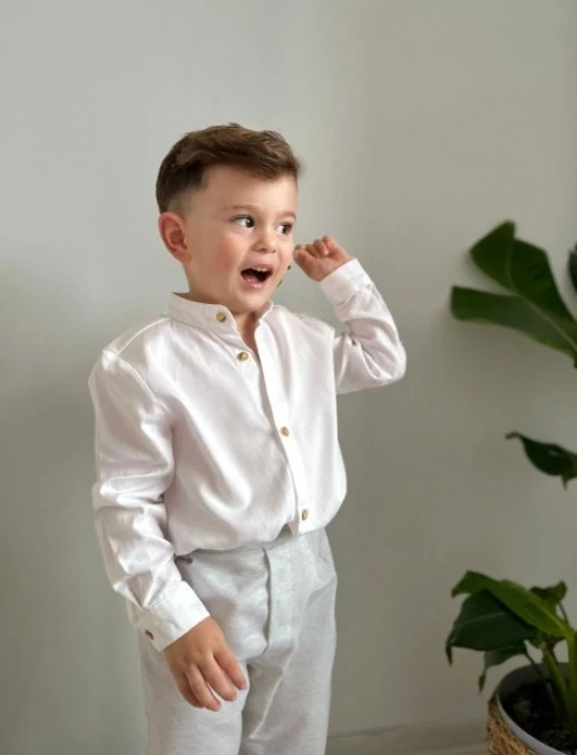 Favorimkids Gri Yeni Keten ALT Üst Takım