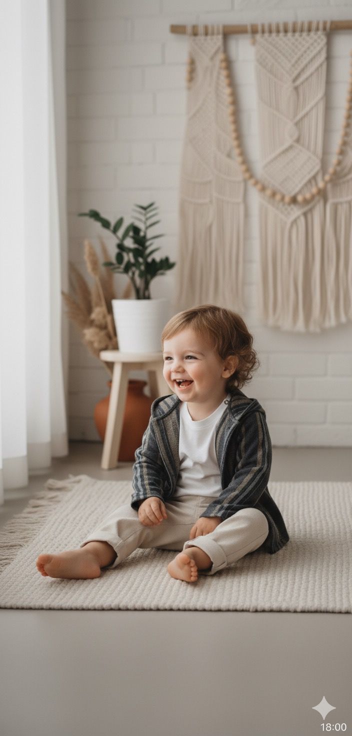 Favorimkids Çizgili  Pamuklu  Kapşonlu Sweat  Alt Üst Takım Bebek Çocuk -2-