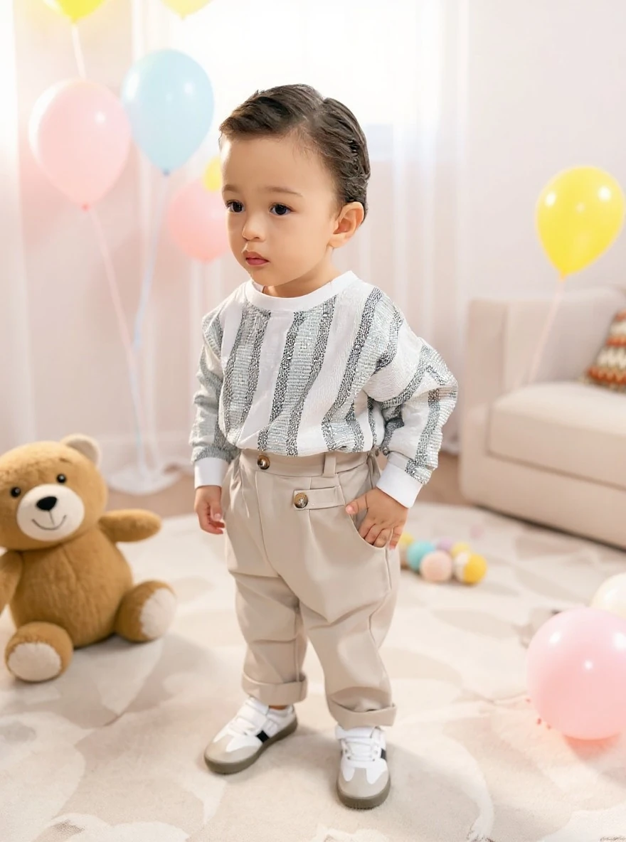 Favorimkids Çocuk Takım Çizgili Pamuklu 1-4